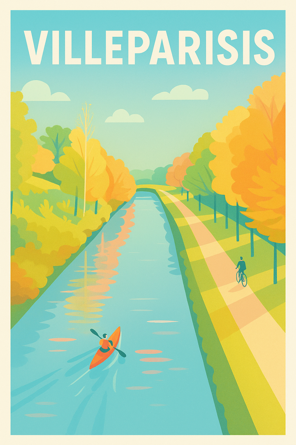 Affiche Paris — Évasion nature au fil de l'eau · poster d'art de Paris