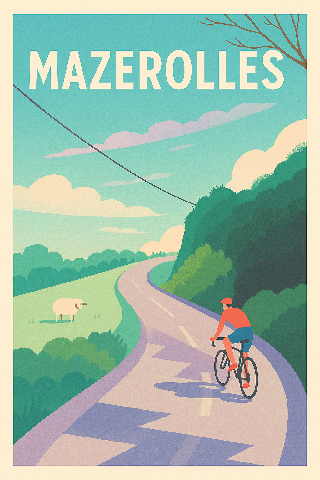 Affiche de Mazerolles - Escapade à vélo au cœur de la nature