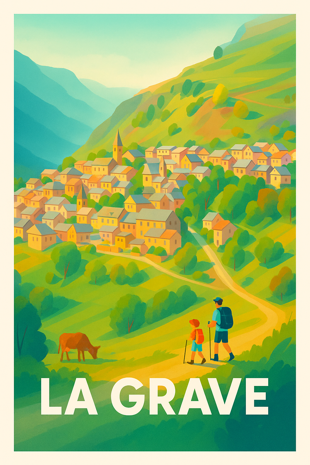 Affiche de La Grave - Évasion et nature en montagne