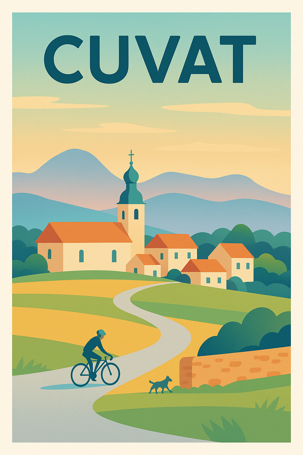 Affiche de Cuvat - Charme pastoral et douceur de vivre
