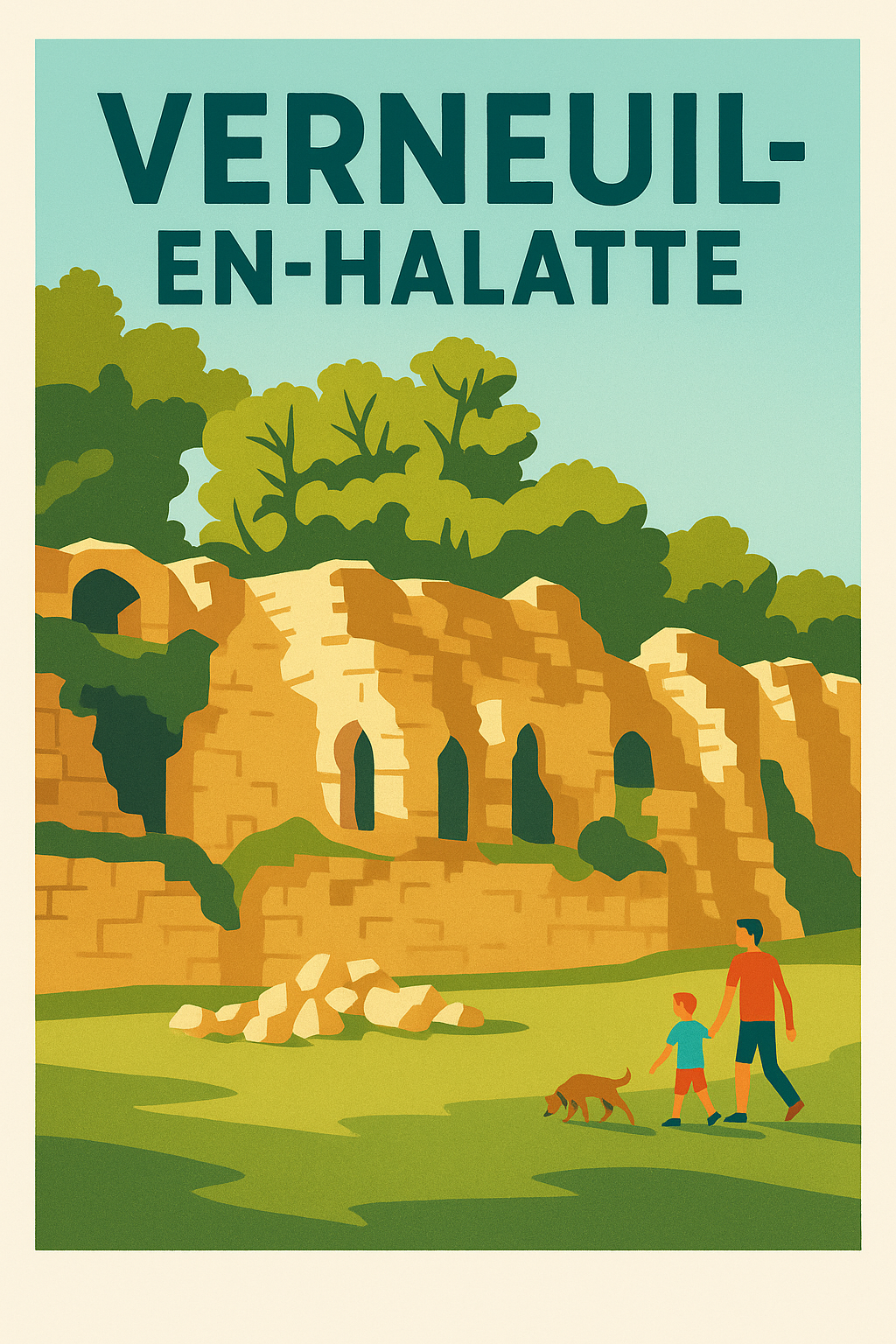 Affiche de Verneuil-en-Halatte - Nature et patrimoine à découvrir