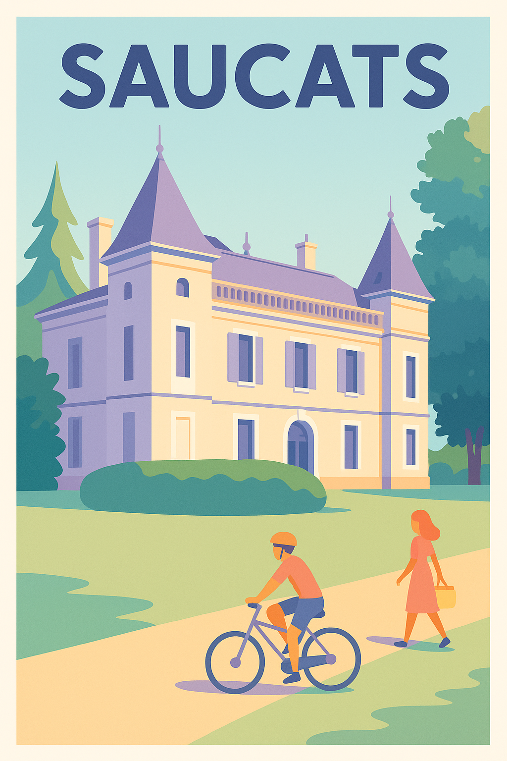 Affiche de Saucats - Élégance et nature en harmonie