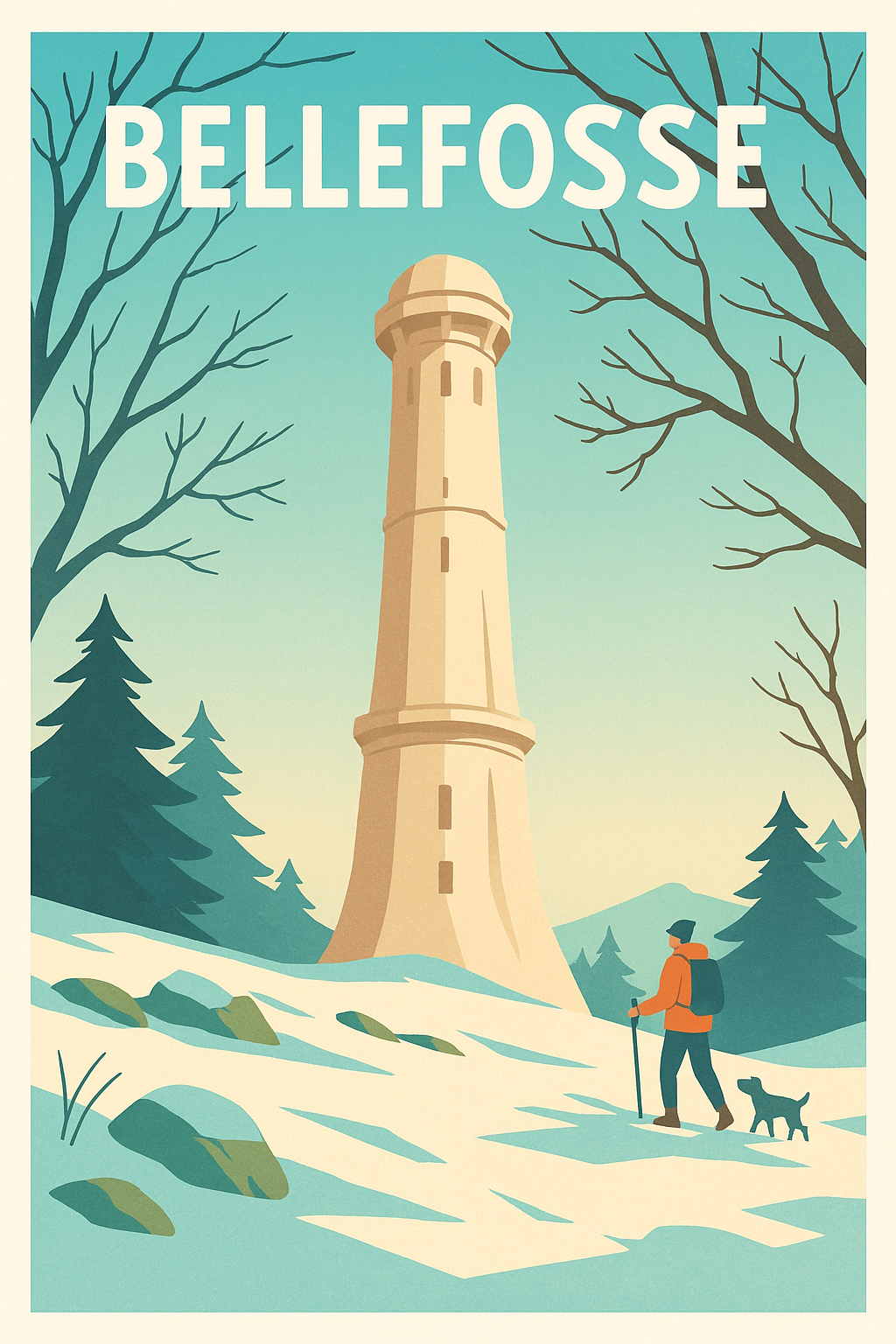 Affiche Bellefosse — Évasion hivernale en pleine nature · poster d'art de Bellefosse