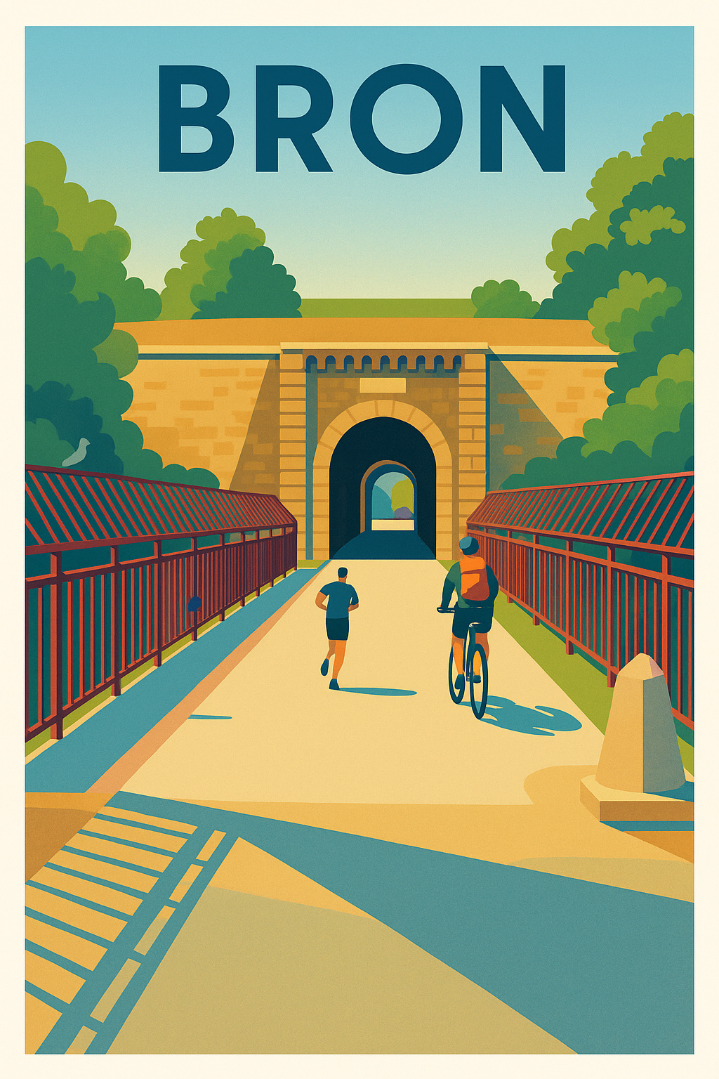Affiche Bron — Escapade nature et patrimoine · poster d'art de Bron