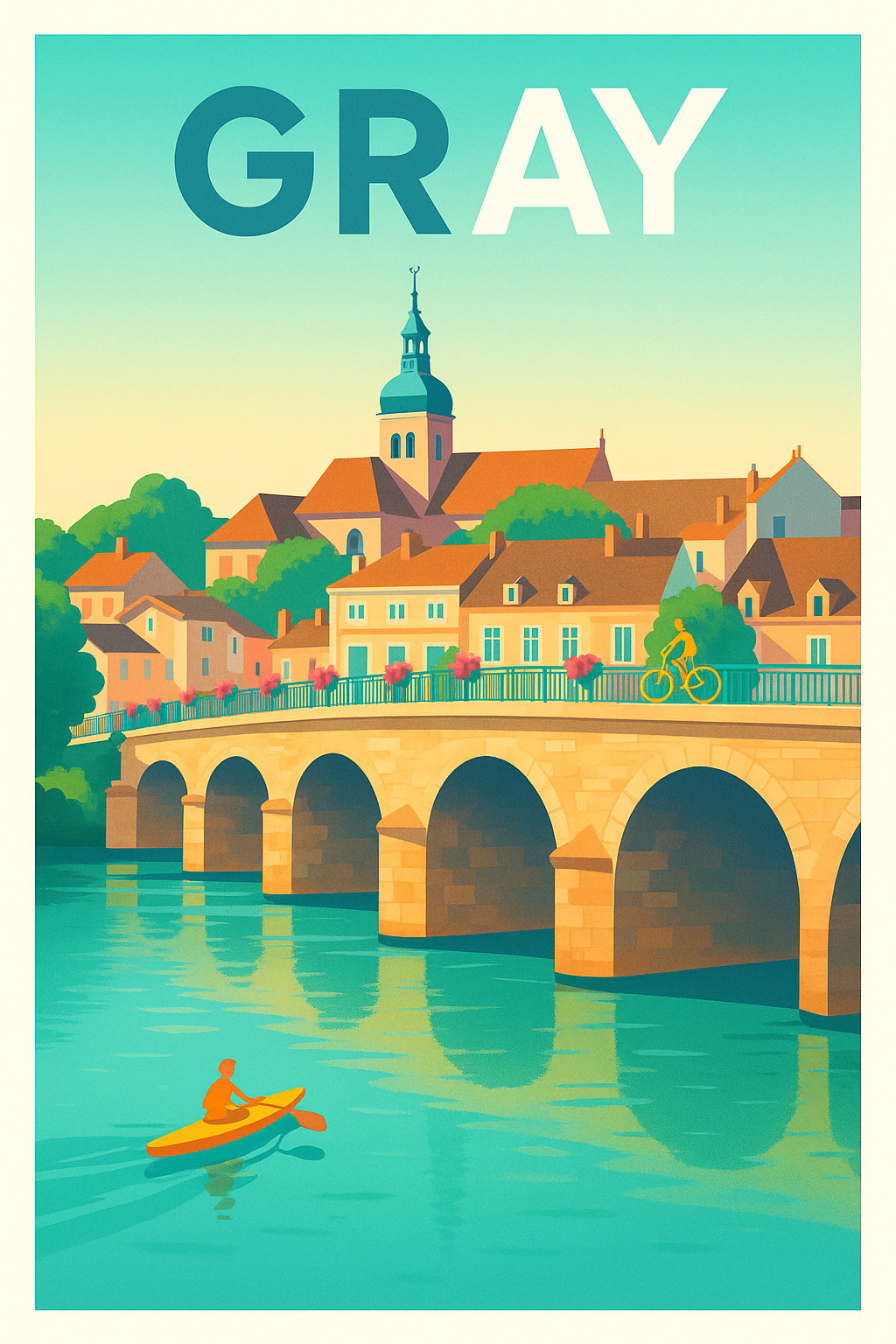 Affiche de Gray - Charme et sérénité au fil de l'eau