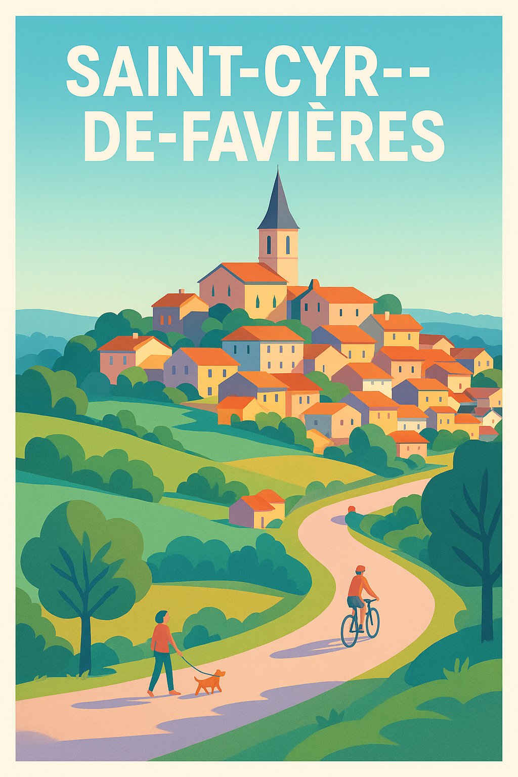 Affiche de Saint-Cyr-de-Favières - Le charme paisible d'un village en pleine nature