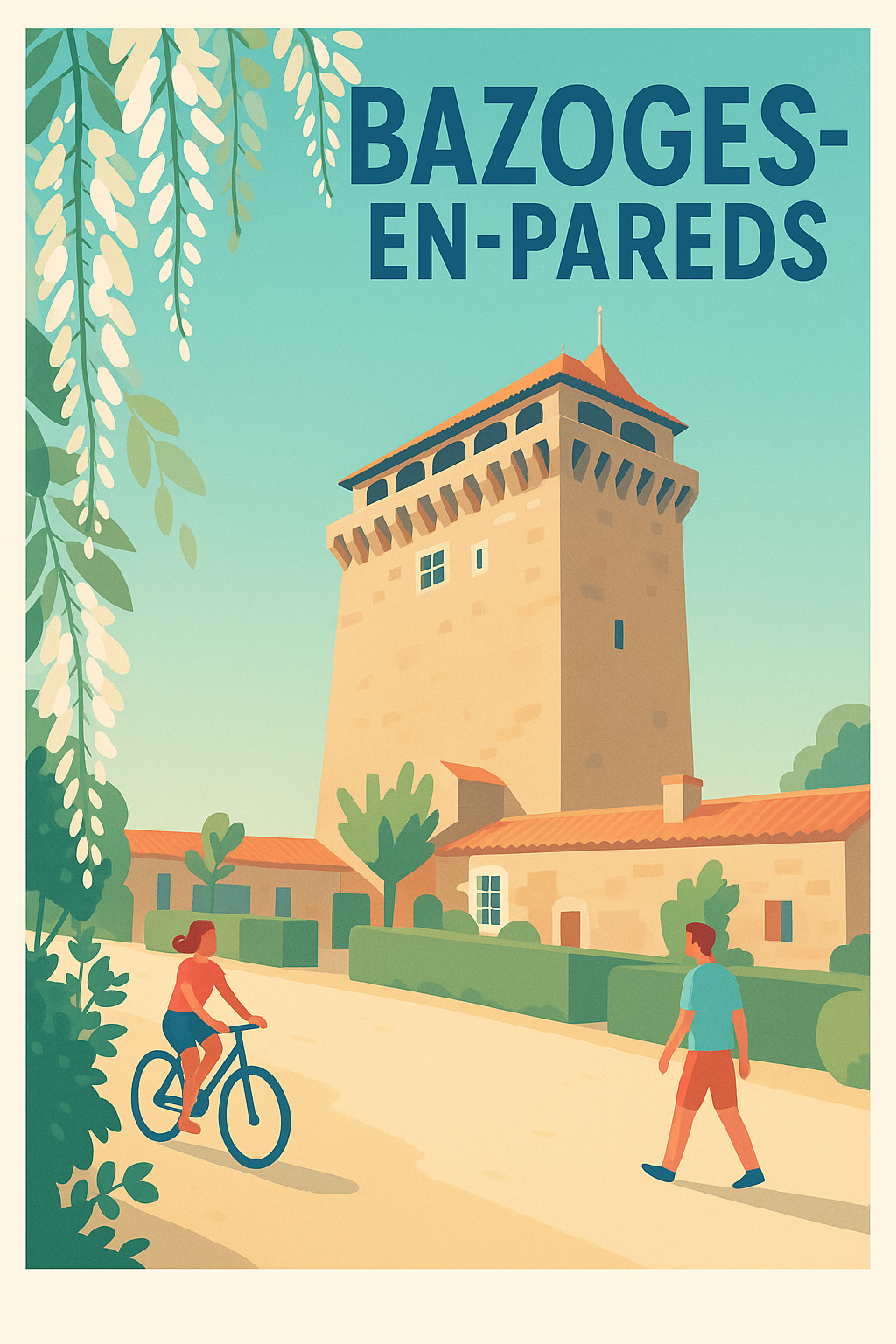 Affiche de Bazoges-en-Pareds - L'élégance tranquille d'un village historique