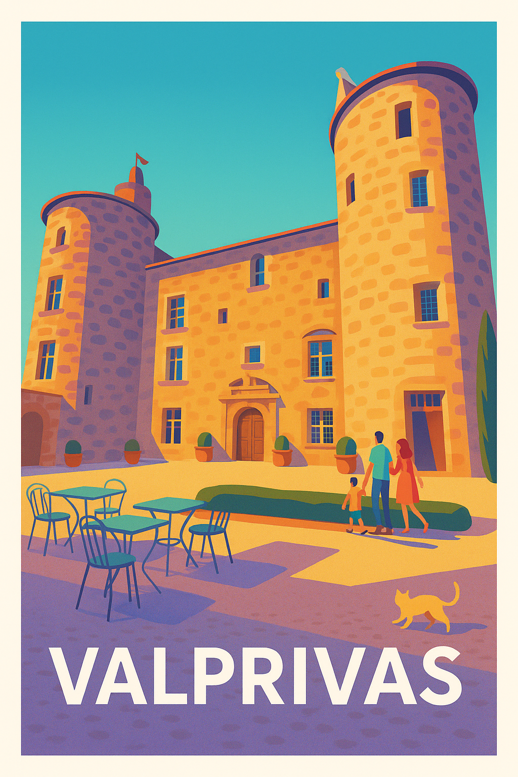 Affiche Valprivas — Charme médiéval et douceur de vivre · poster d'art de Valprivas