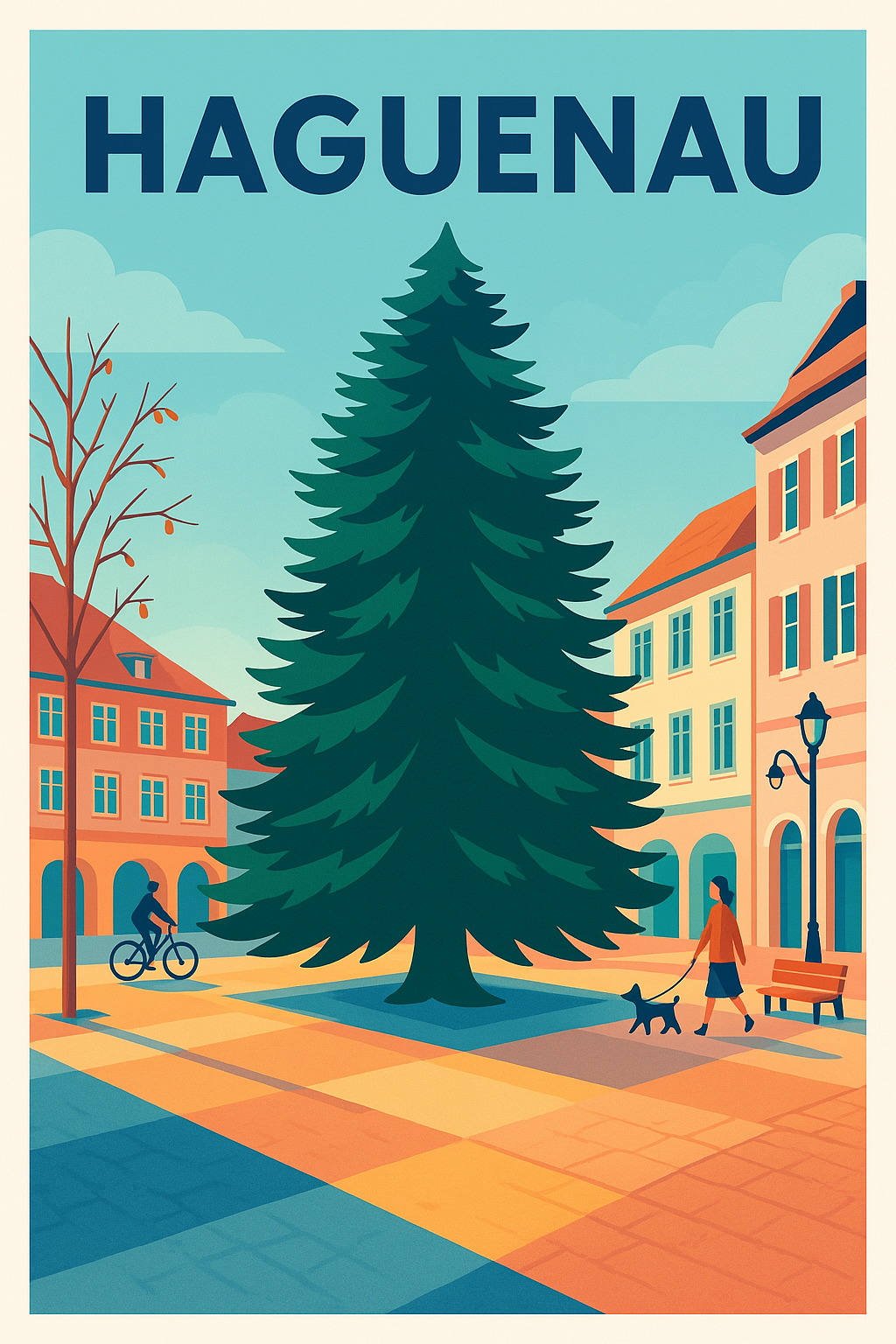 Affiche Haguenau — Charme paisible au cœur de la ville · poster d'art de Haguenau
