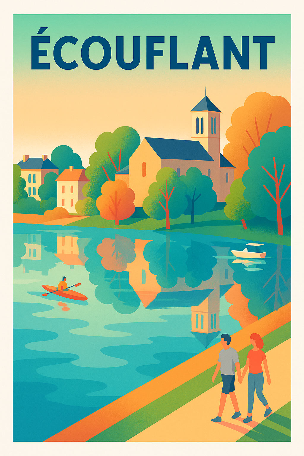 Affiche de Écouflant - Charme paisible au fil de l'eau