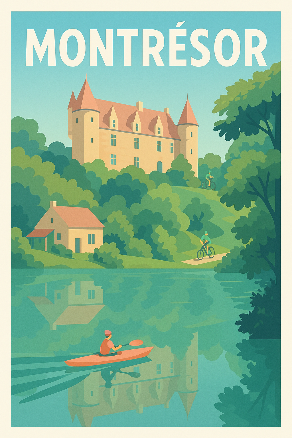 Affiche Montrésor — Évasion et détente au cœur de la nature · poster d'art de Montrésor