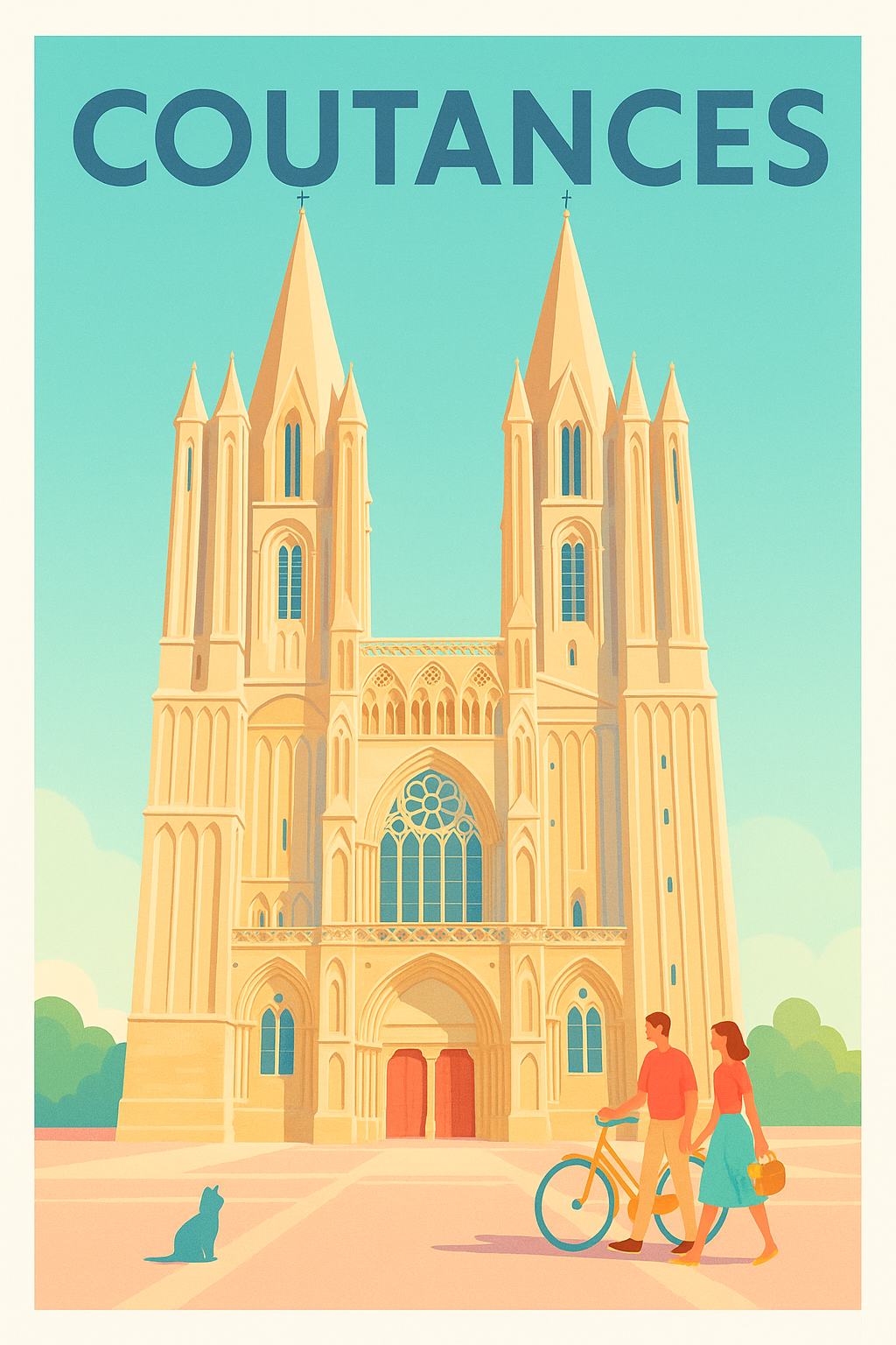 Affiche de Coutances - Charme et harmonie normande