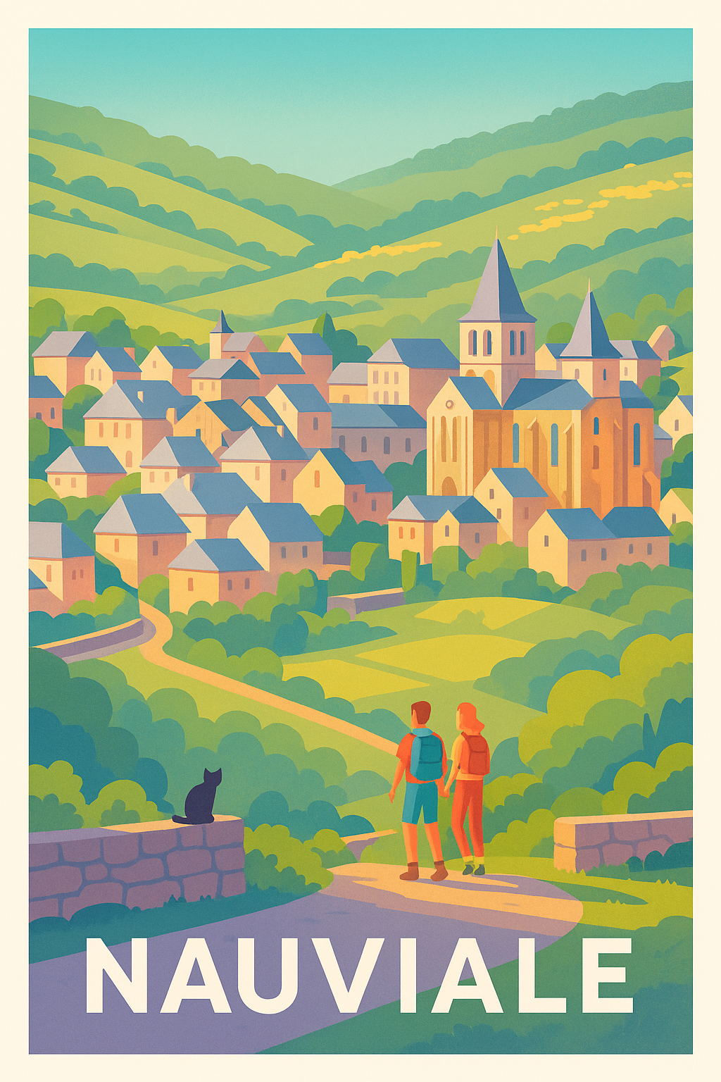 Affiche Nauviate — Évasion bucolique au cœur des vallées · poster d'art de Nauviate