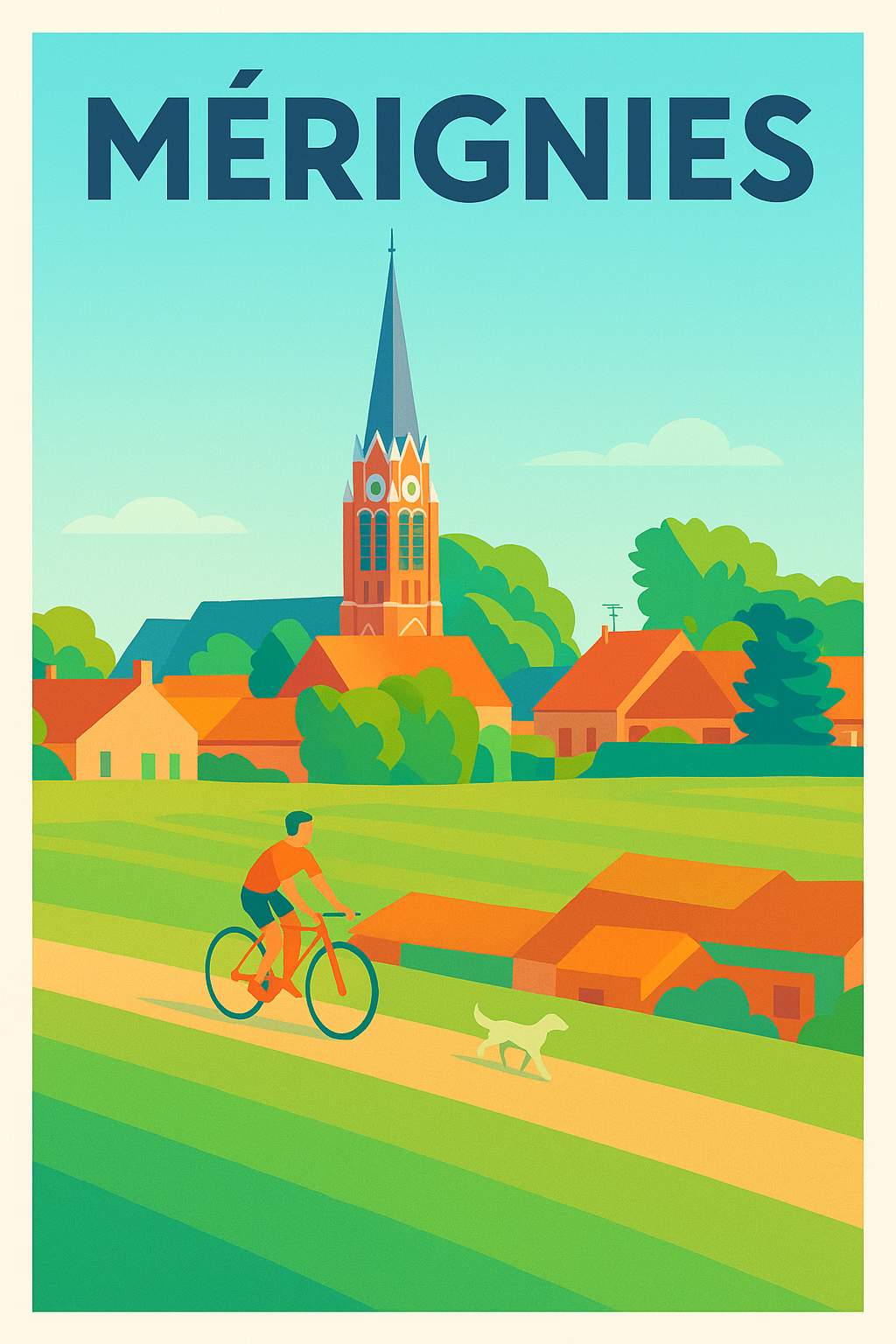 Affiche de Mérignies - Douceur de vie et balades bucoliques