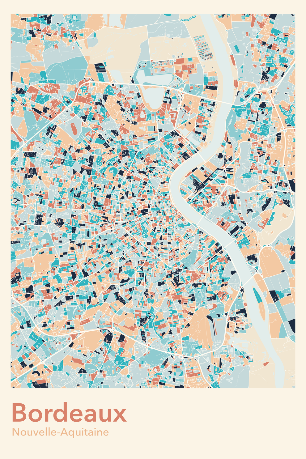 Plan de Bordeaux - Carte personnalisée