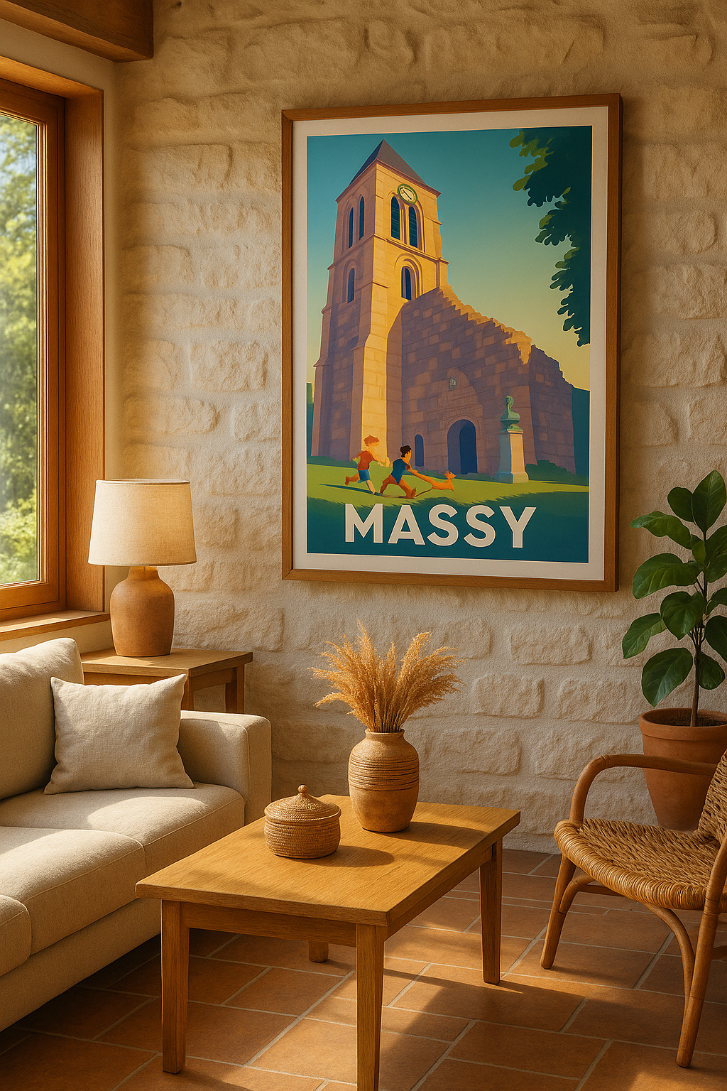 Essonne France Affiche de Massy - L'émerveillement entre histoire et nature