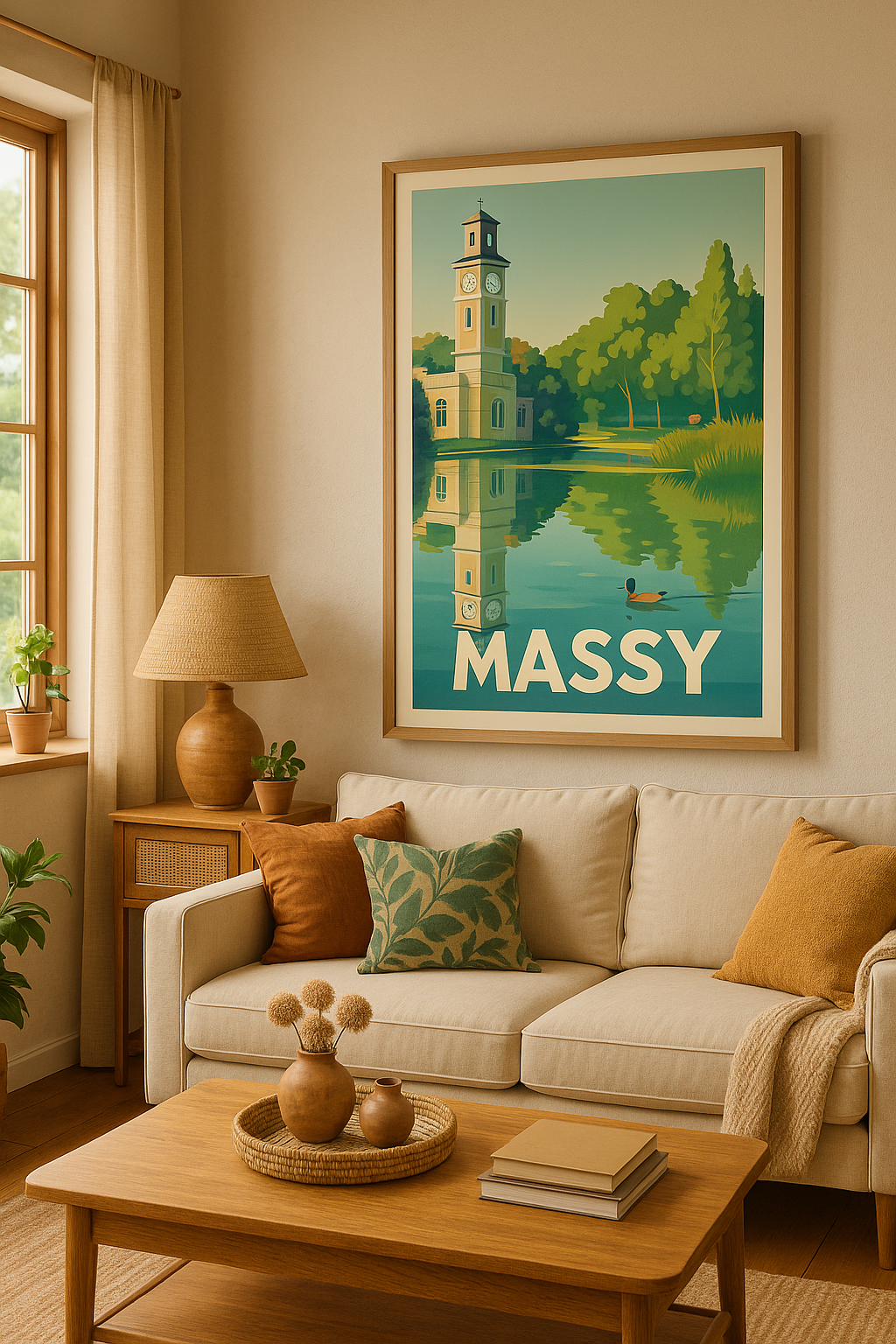 Essonne France Affiche de Massy - Sérénité au bord de l'eau