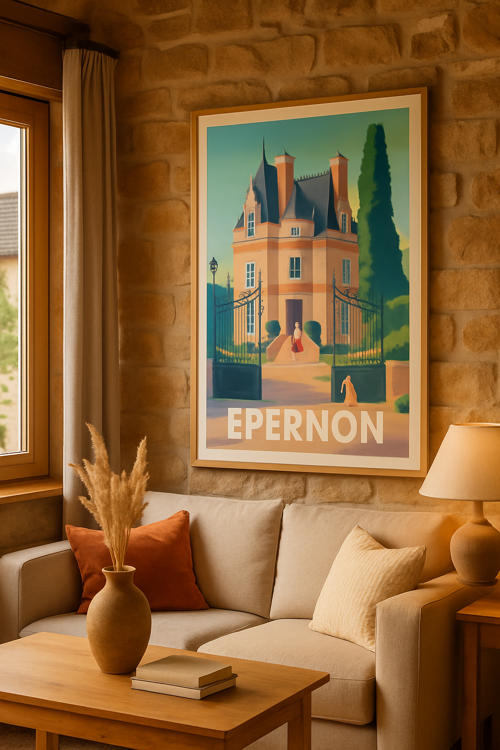 Eure-et-Loir France Affiche de Épernon - Élégance et charme à la française