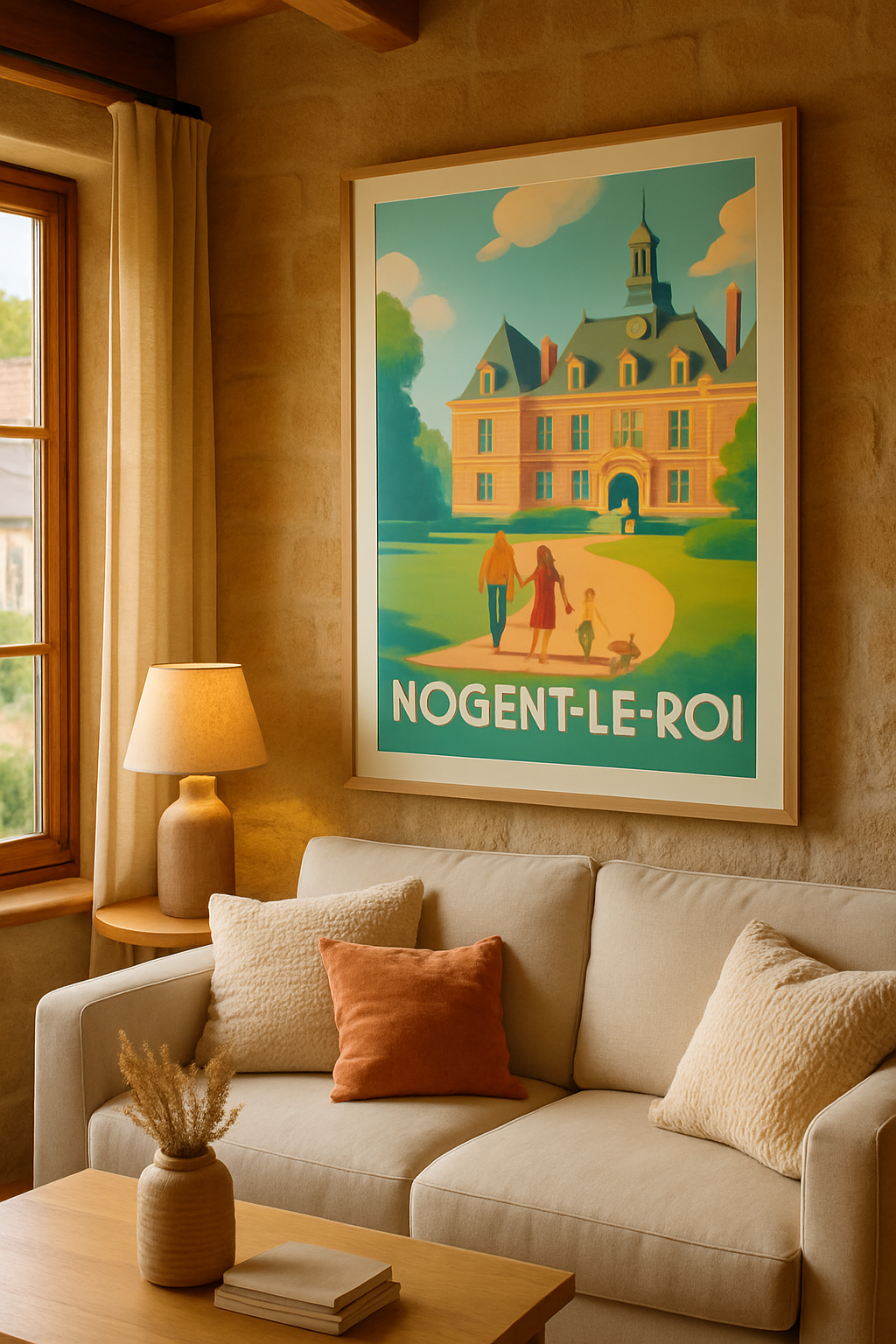 Eure-et-Loir France Affiche de Nogent-le-Roi - Charme et Sérénité au Château