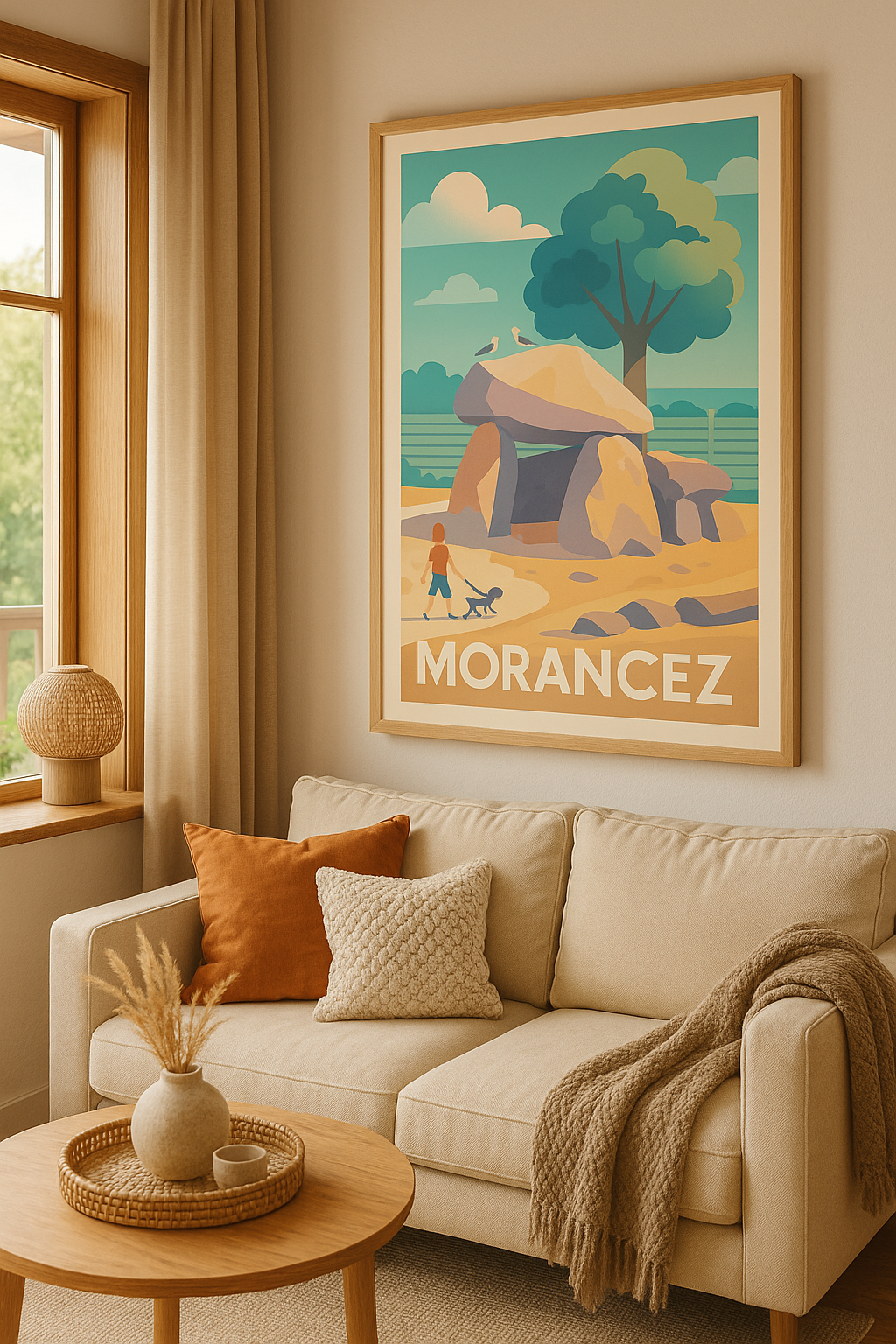 Eure-et-Loir France Affiche Morancez - Promenade au cœur des mégalithes