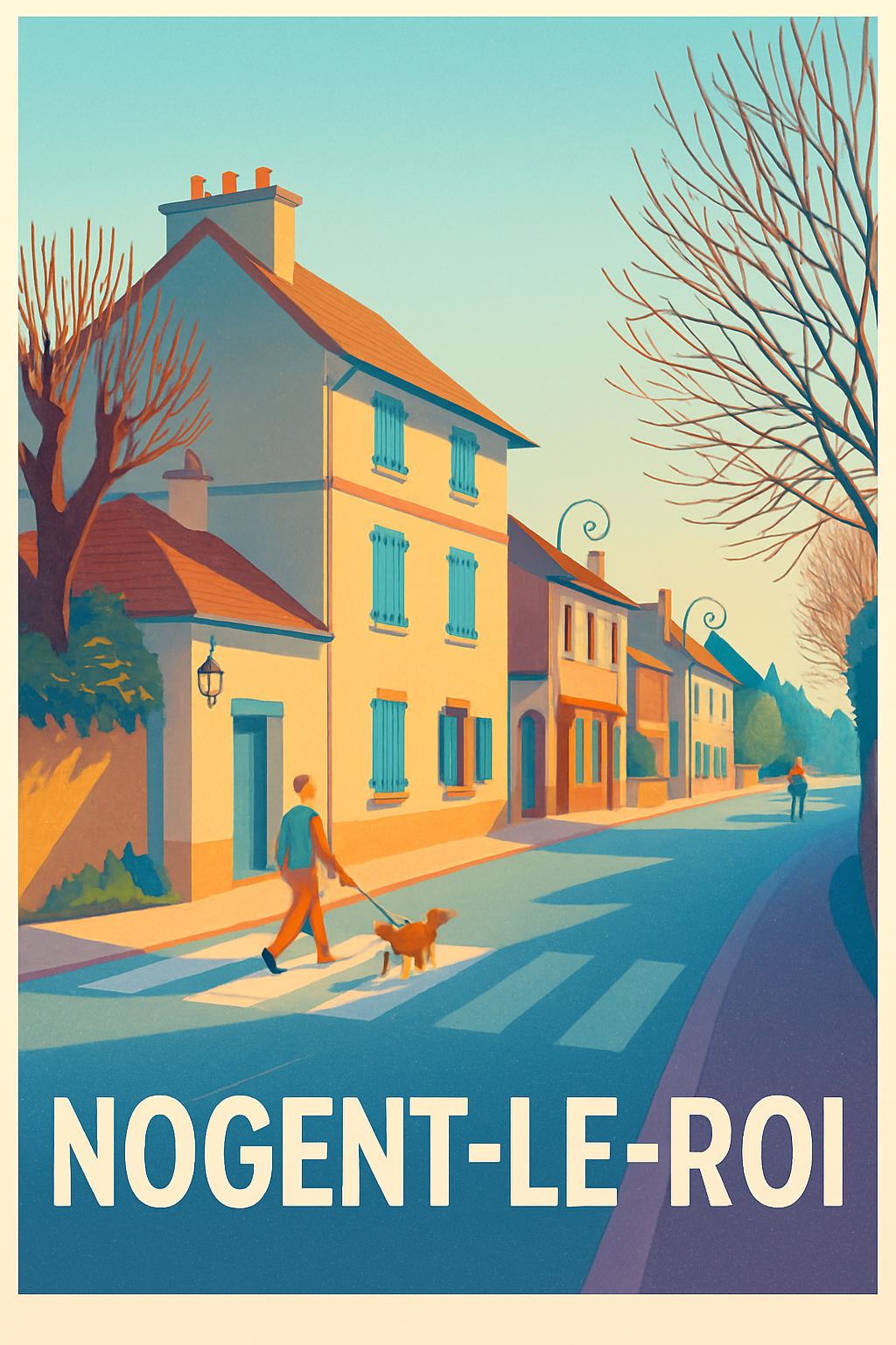Affiche Nogent-le-Roi — Charme paisible d'un village français · poster d'art de Nogent-le-Roi