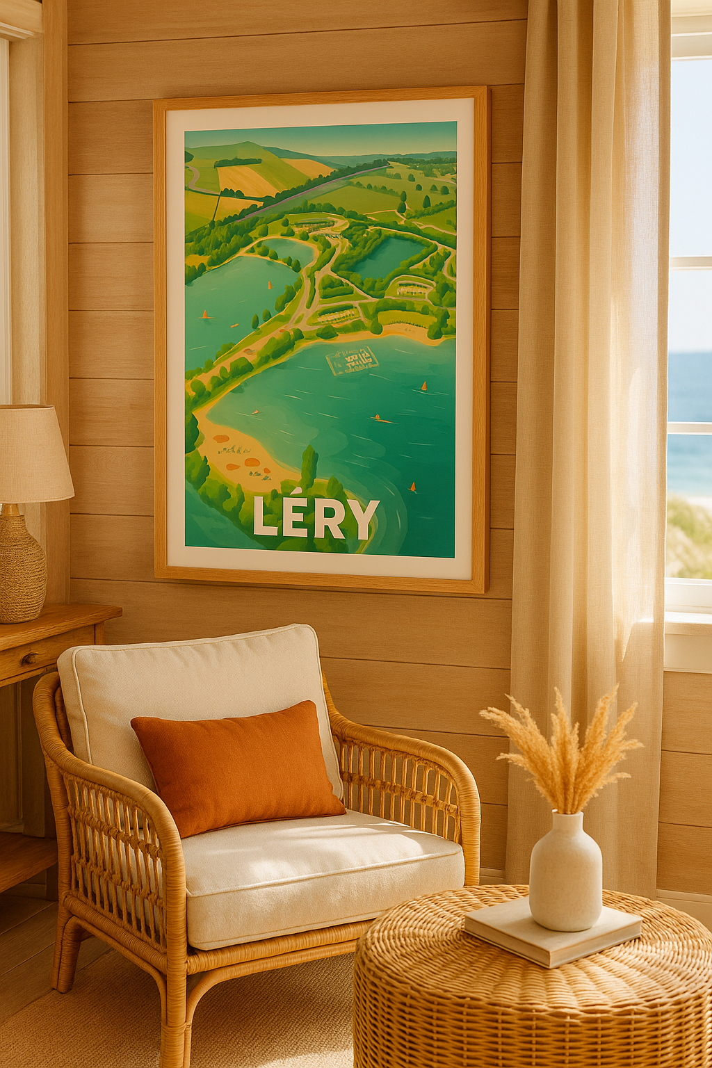 Affiche Léry — Évasion verte au bord de l'eau · poster d'art de Léry