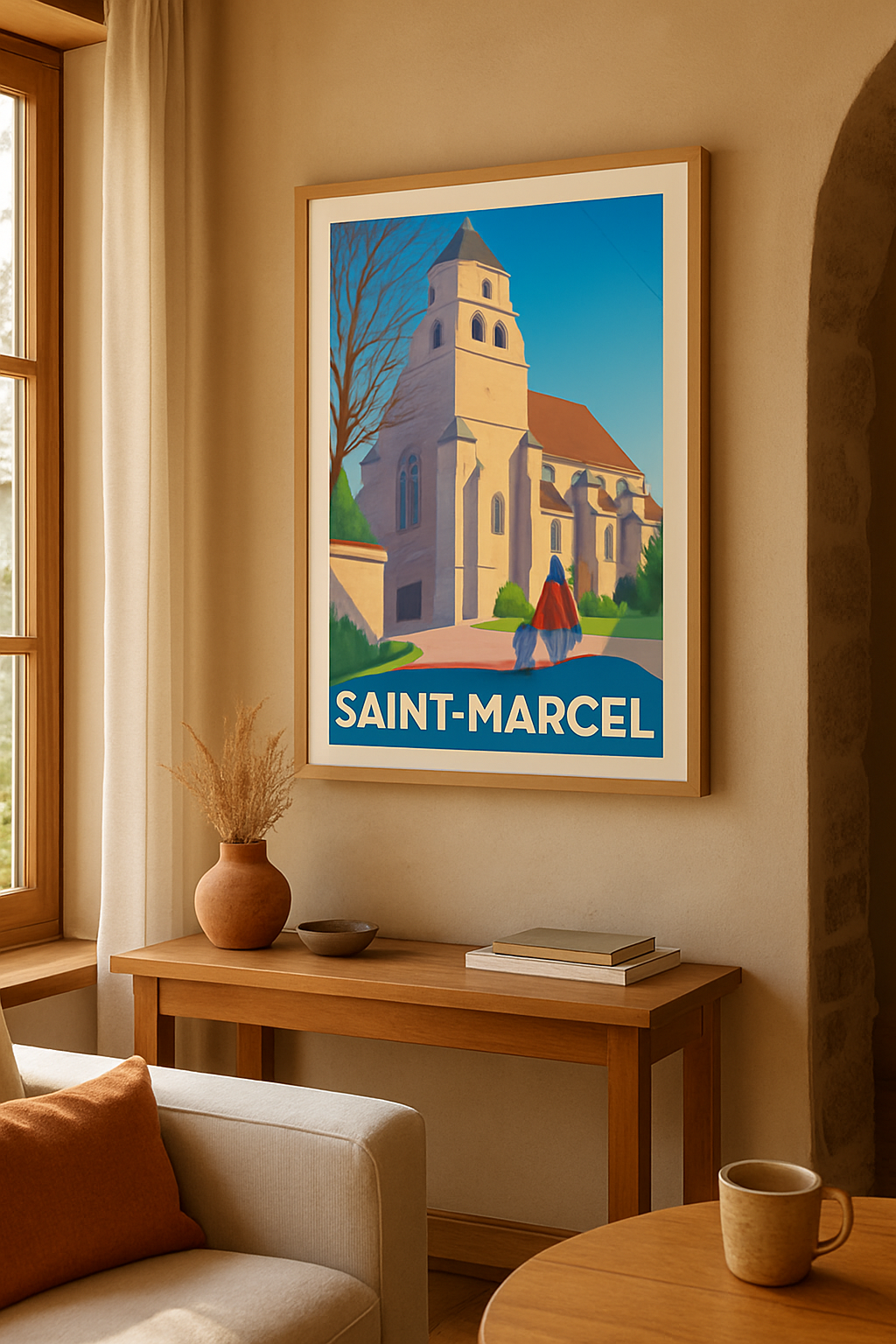 Affiche Saint-Marcel — Un voyage au cœur du patrimoine · poster d'art de Saint-Marcel