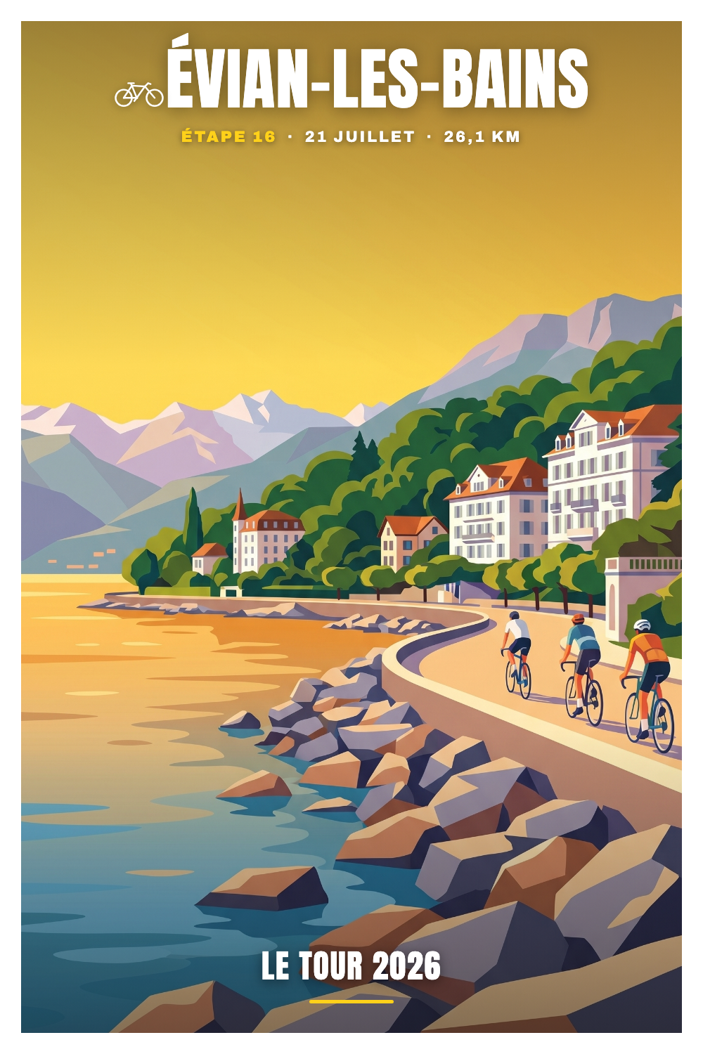 Affiche Évian-les-Bains - Le Tour 2026