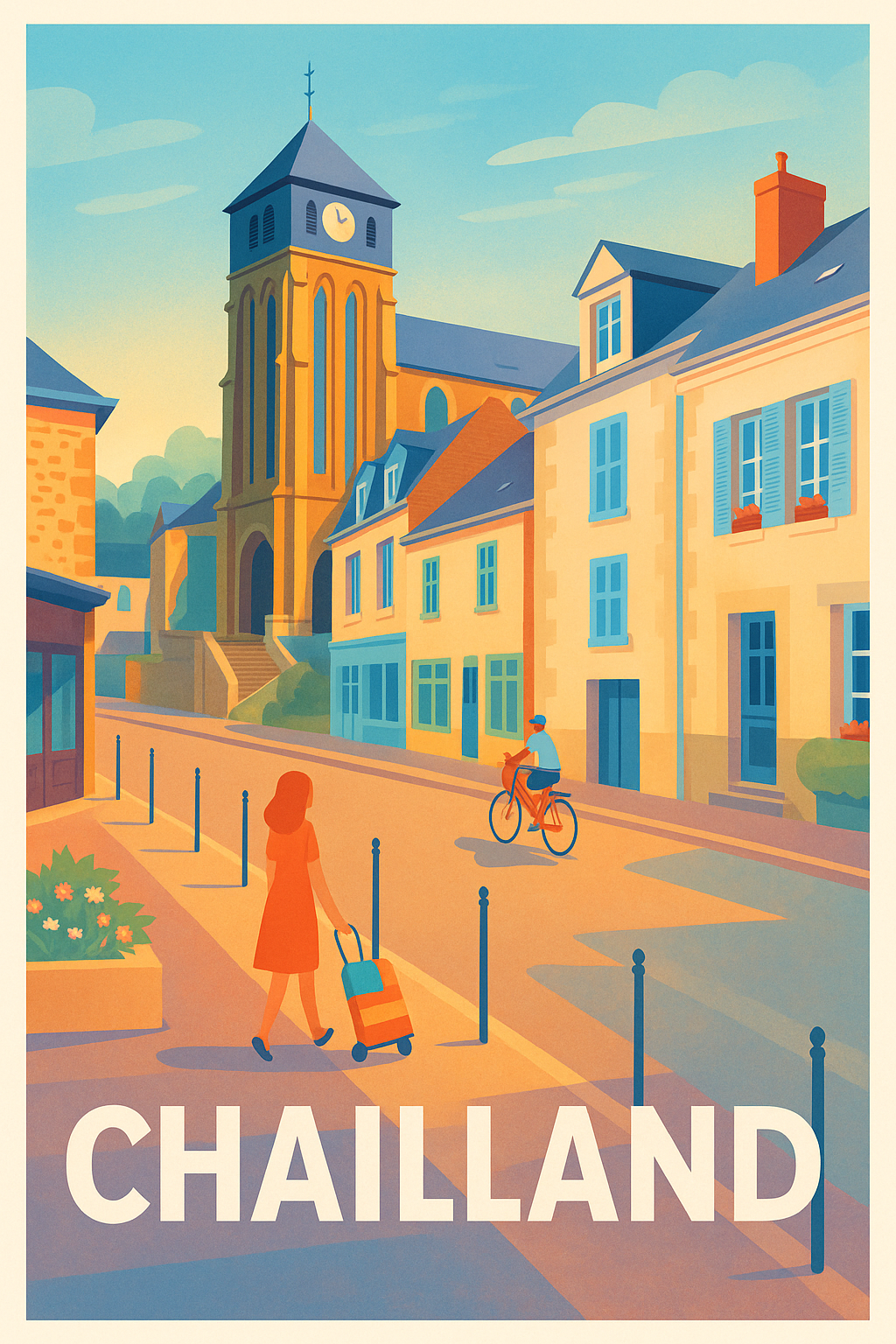 Affiche Chailland — Ambiance douce d'un village paisible · poster d'art de Chailland
