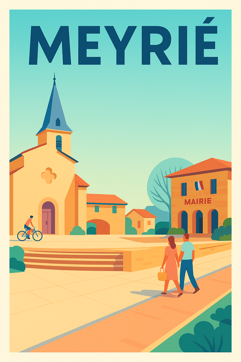 Affiche de Meyrié - L'élégance sereine d'un village français