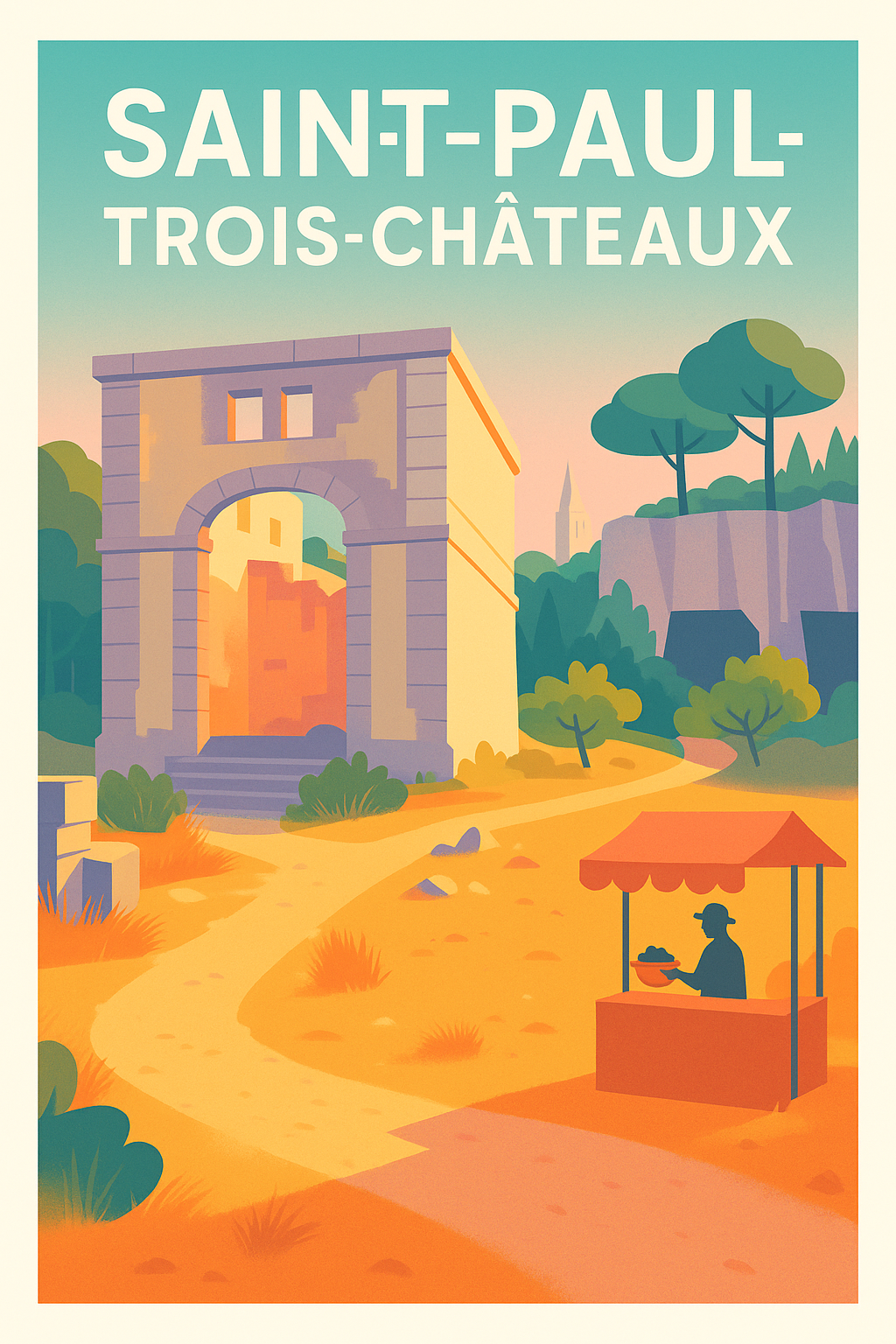 Affiche de Saint-Paul-Trois-Châteaux - Charme et Histoire Provençale