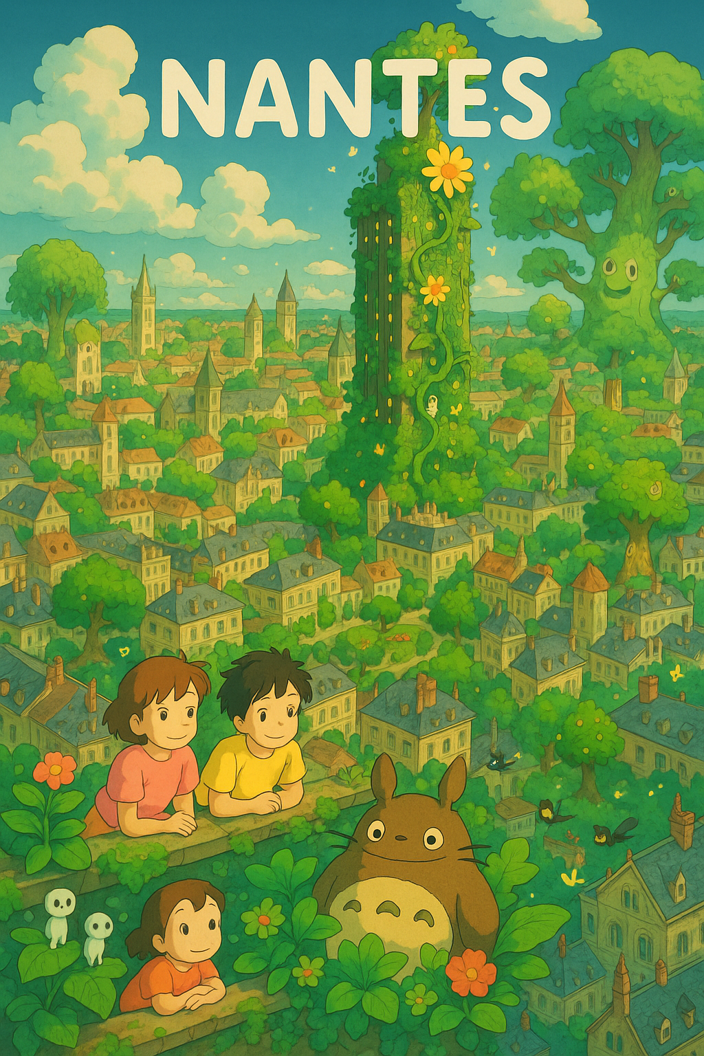 Affiche de Nantes - Une ville enchantée et pleine de vie