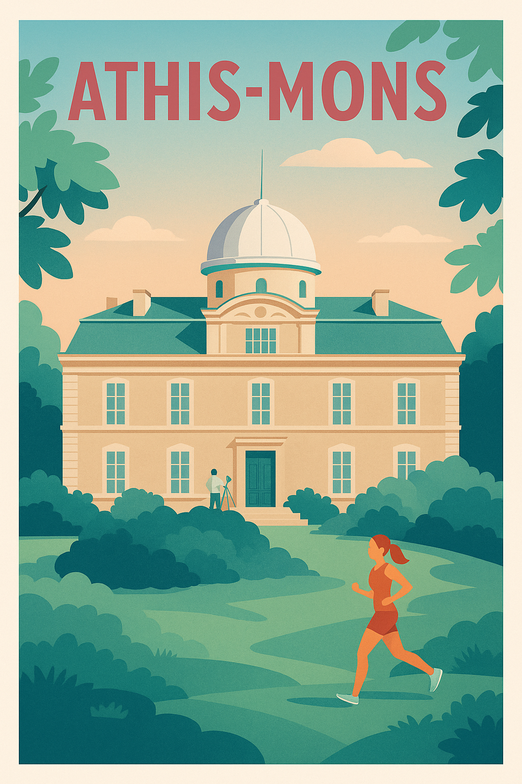 Affiche Athis-Mons — Élégance et nature au rendez-vous · poster d'art de Athis-Mons