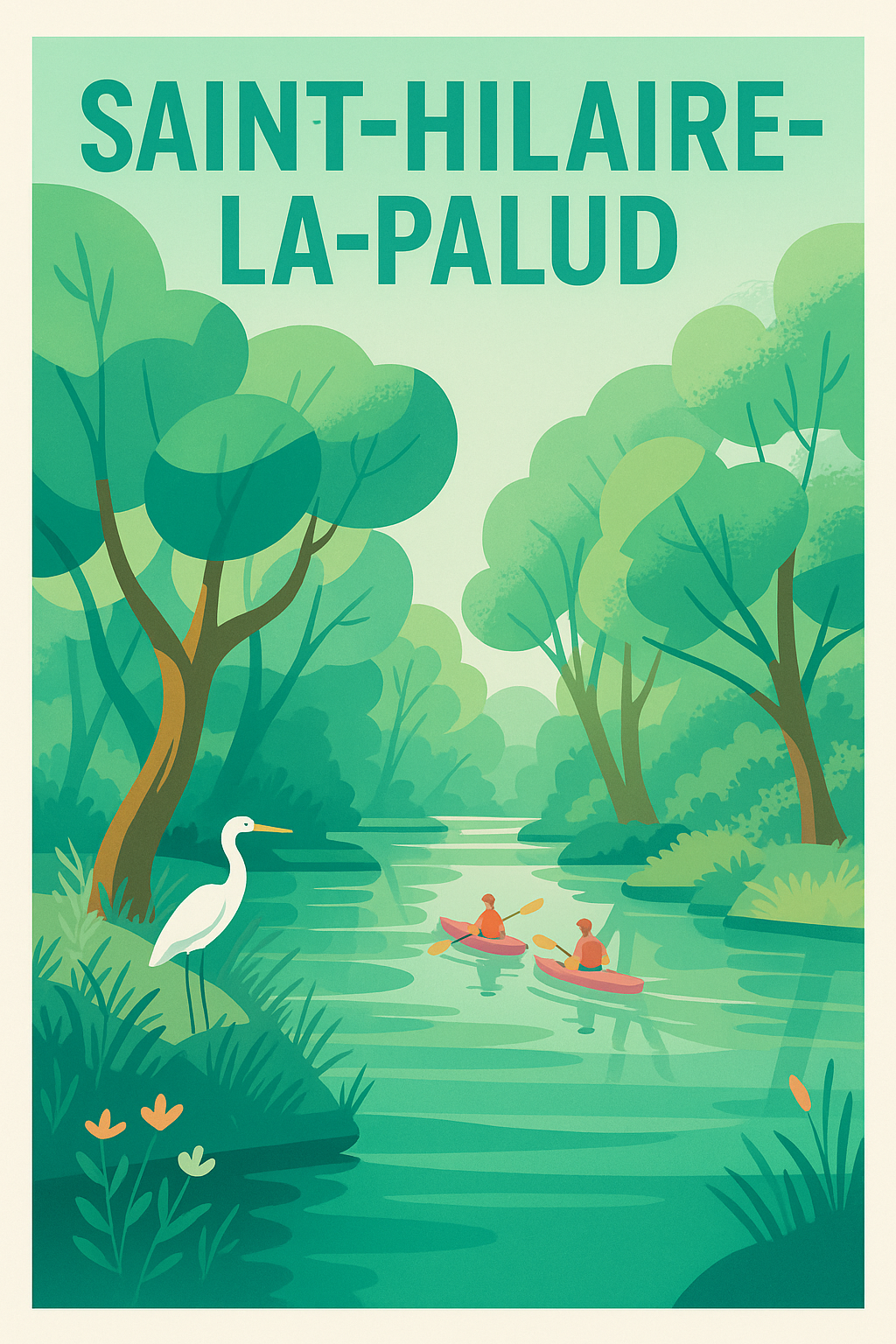 Affiche de Saint-Hilaire-la-Palud - L'évasion naturelle au fil de l'eau