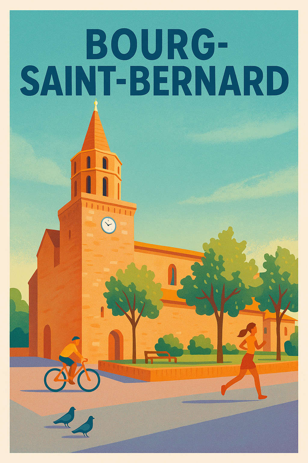 Affiche de Bourg-Saint-Bernard - Charme et sérénité ensoleillée