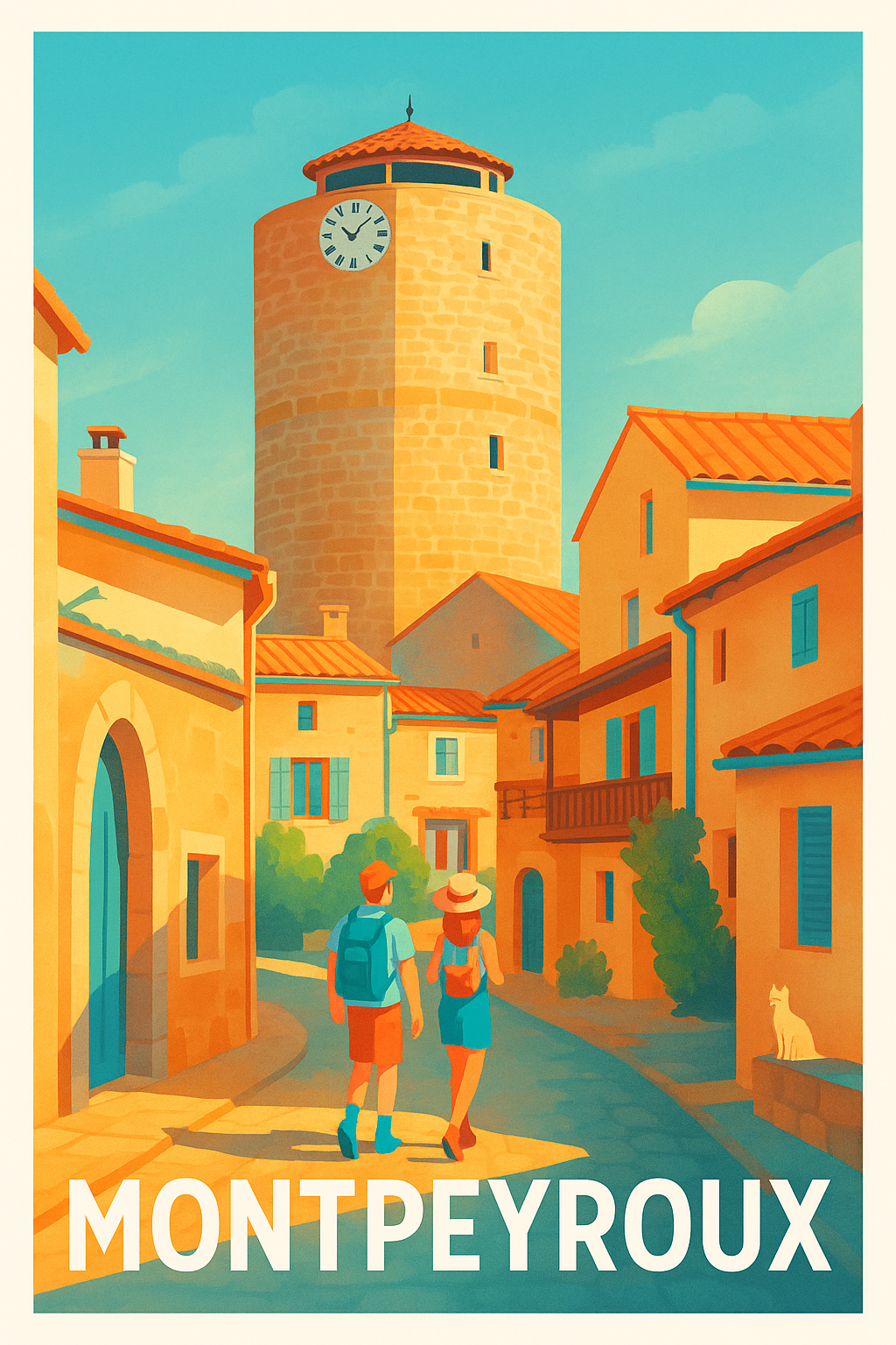 Affiche Montpeyroux — Charme et sérénité au cœur du village · poster d'art de Montpeyroux
