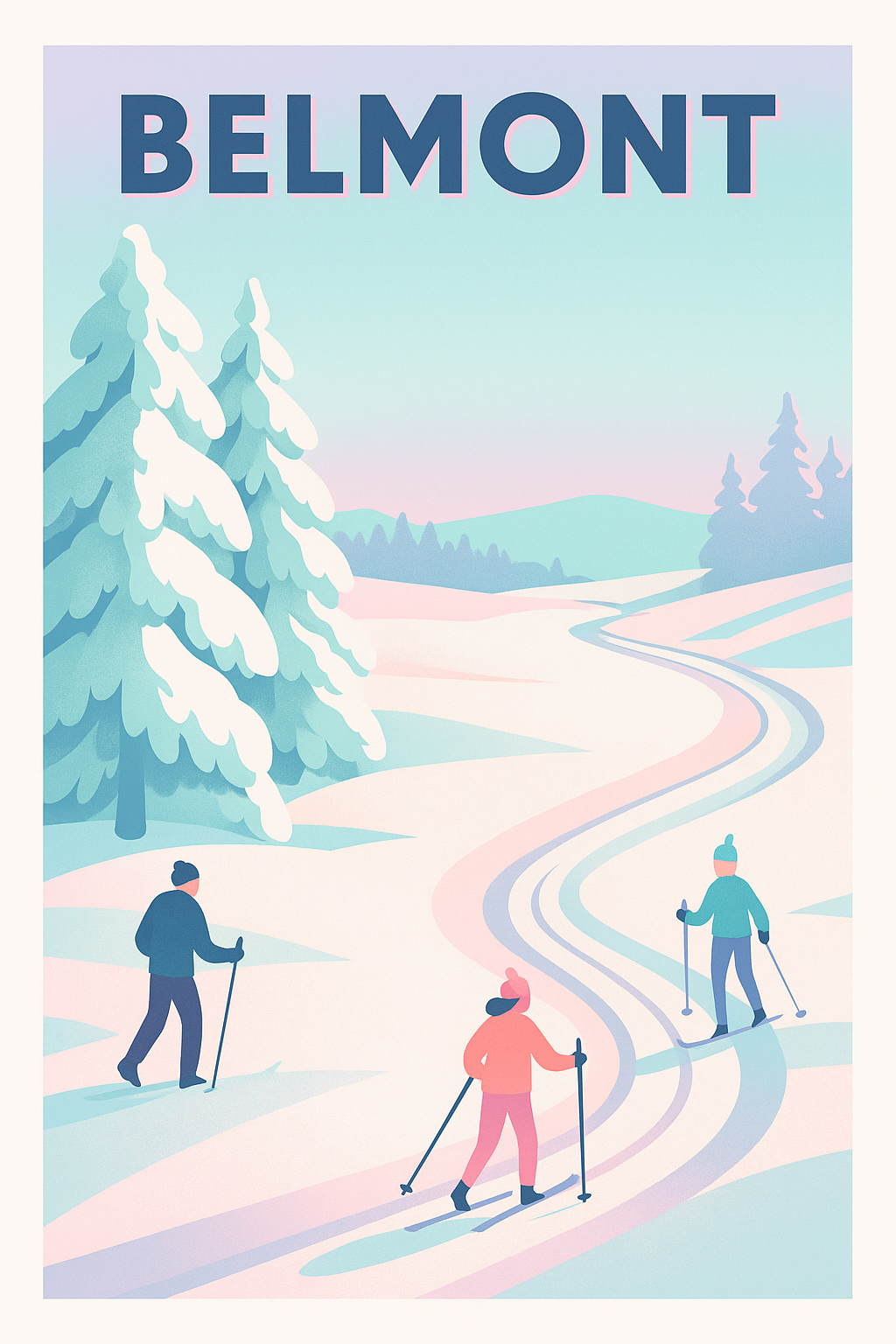 Affiche Belmont — Échappée blanche en pleine nature · poster d'art de Belmont