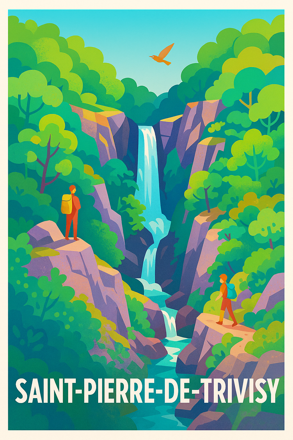 Affiche de Saint-Pierre-de-Trivisy - Nature et aventure au cœur des cascades