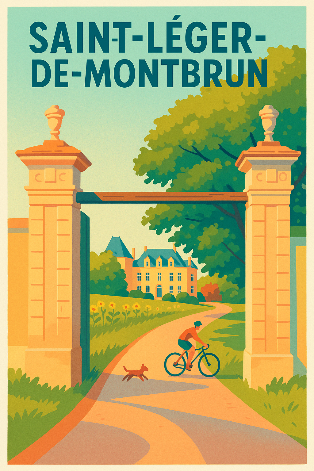 Affiche de Saint-Léger-de-Montbrun - Invitation à la douceur de vivre