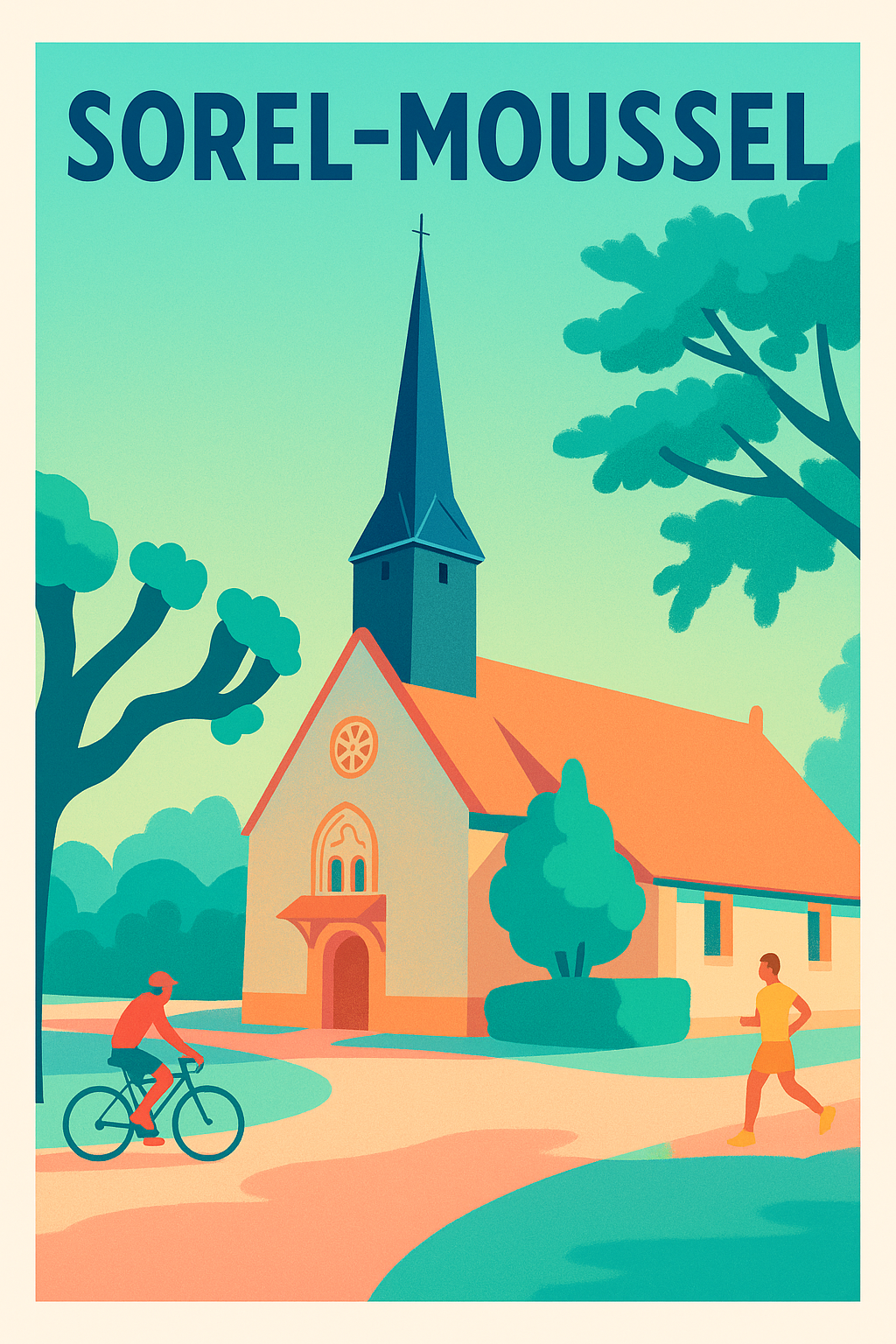 Affiche de Sorel-Moussel - Charme et sérénité à l'église du village