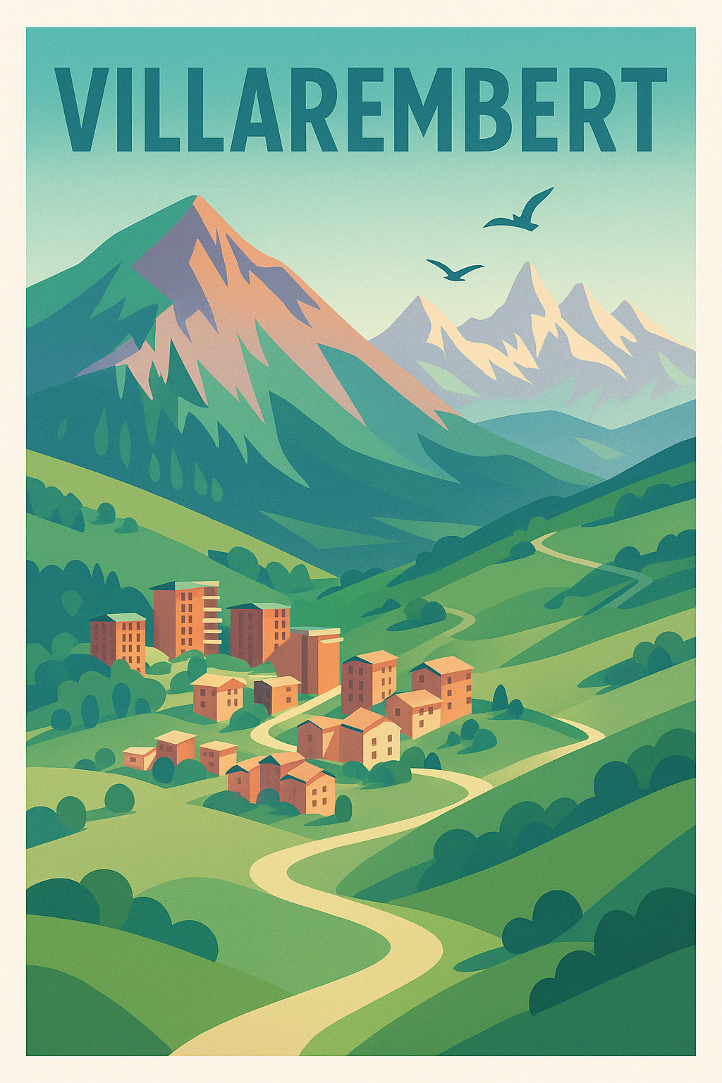 Affiche de Villarembert - Évasion Montagnarde Authentique