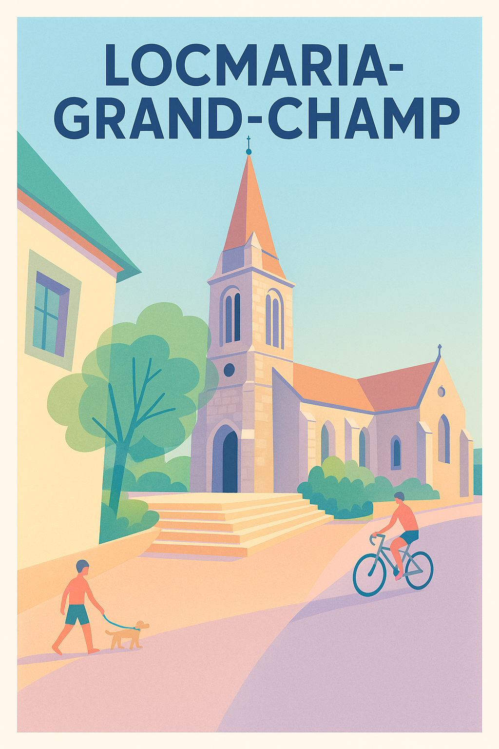 Affiche de Locmaria-Grand-Champ - Charme paisible et architecture bretonne