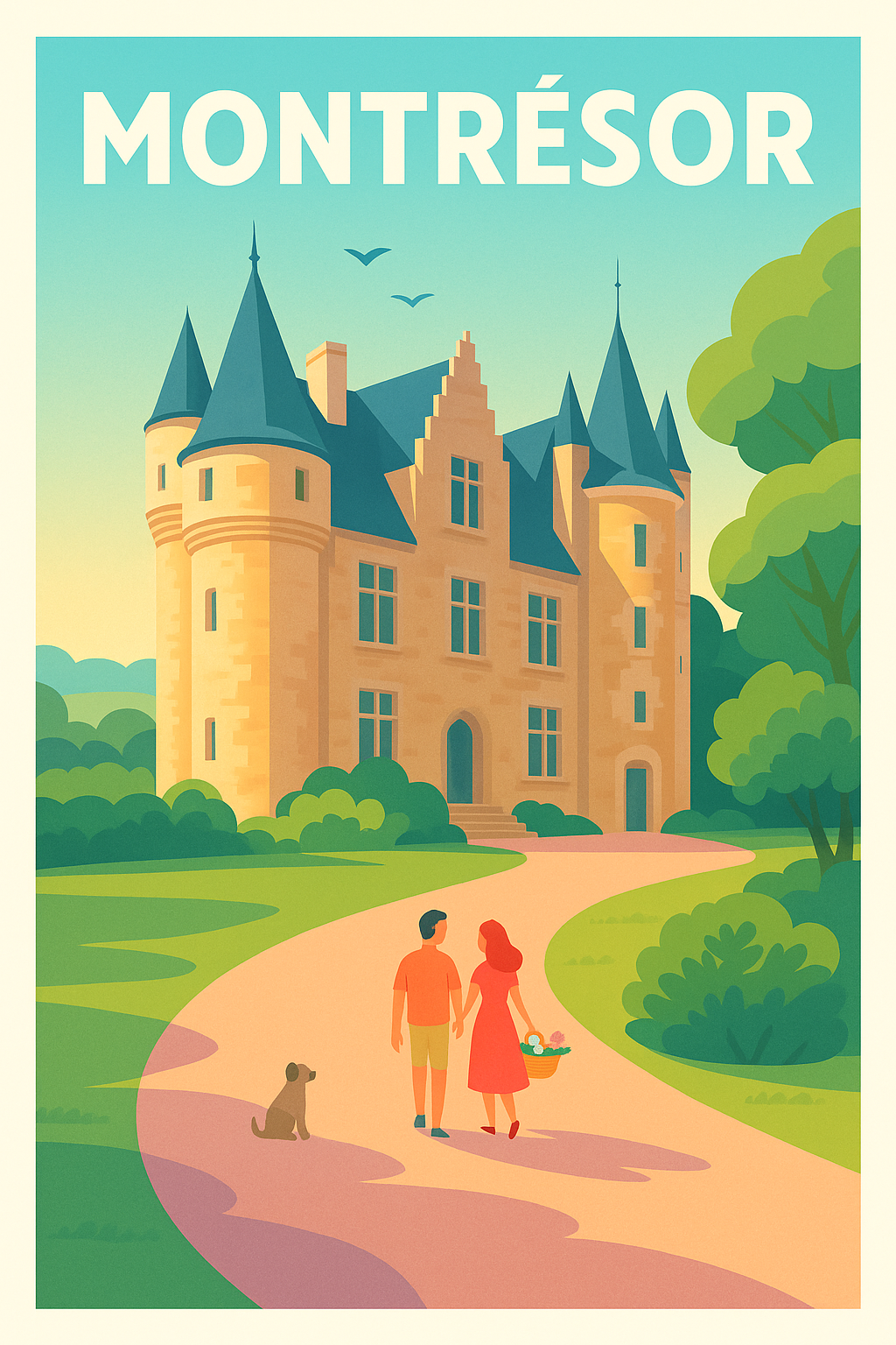 Affiche Montrésor — Charme et romance au château · poster d'art de Montrésor