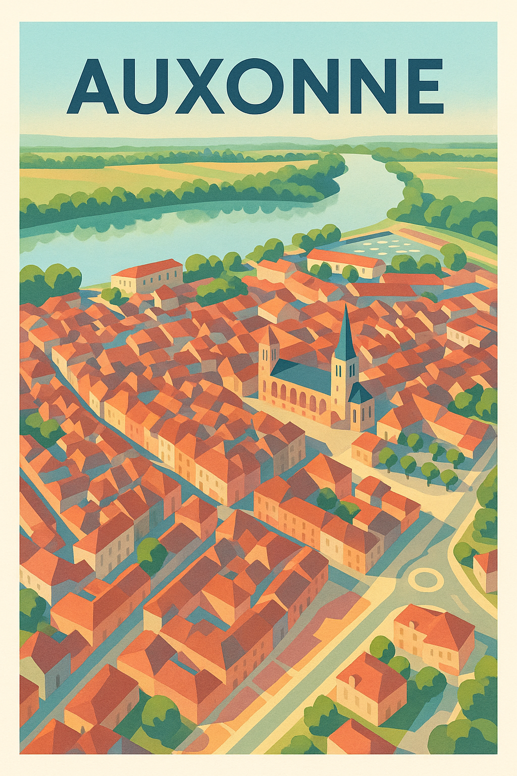 Affiche de Auxonne - Découvrez le charme historique et naturel