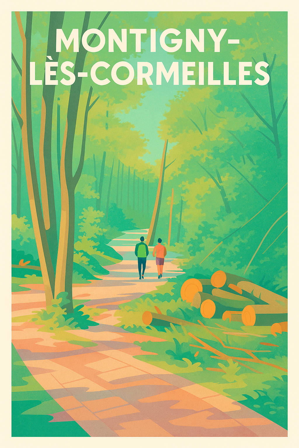 Affiche Montigny-lès-Cormeilles — Balade en pleine nature · poster d'art de Montigny-lès-Cormeilles