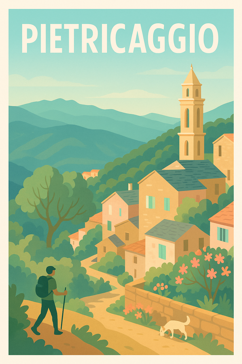 Affiche de Pietricaggio - Charme bucolique entre montagnes et village