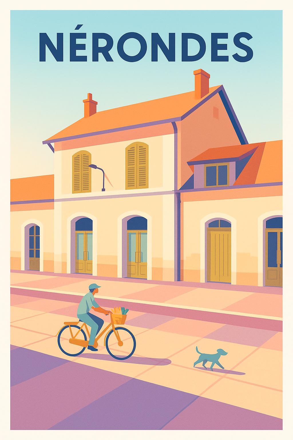 Affiche de Nérondes - Douceur de vie à vélo