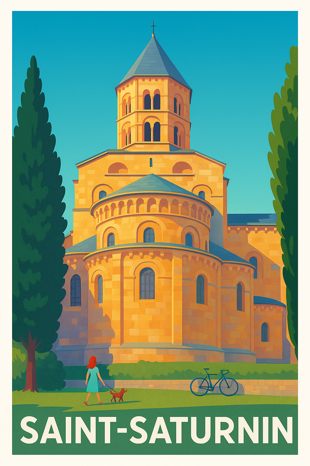 Affiche de Saint-Saturnin - Charme roman et balade paisible