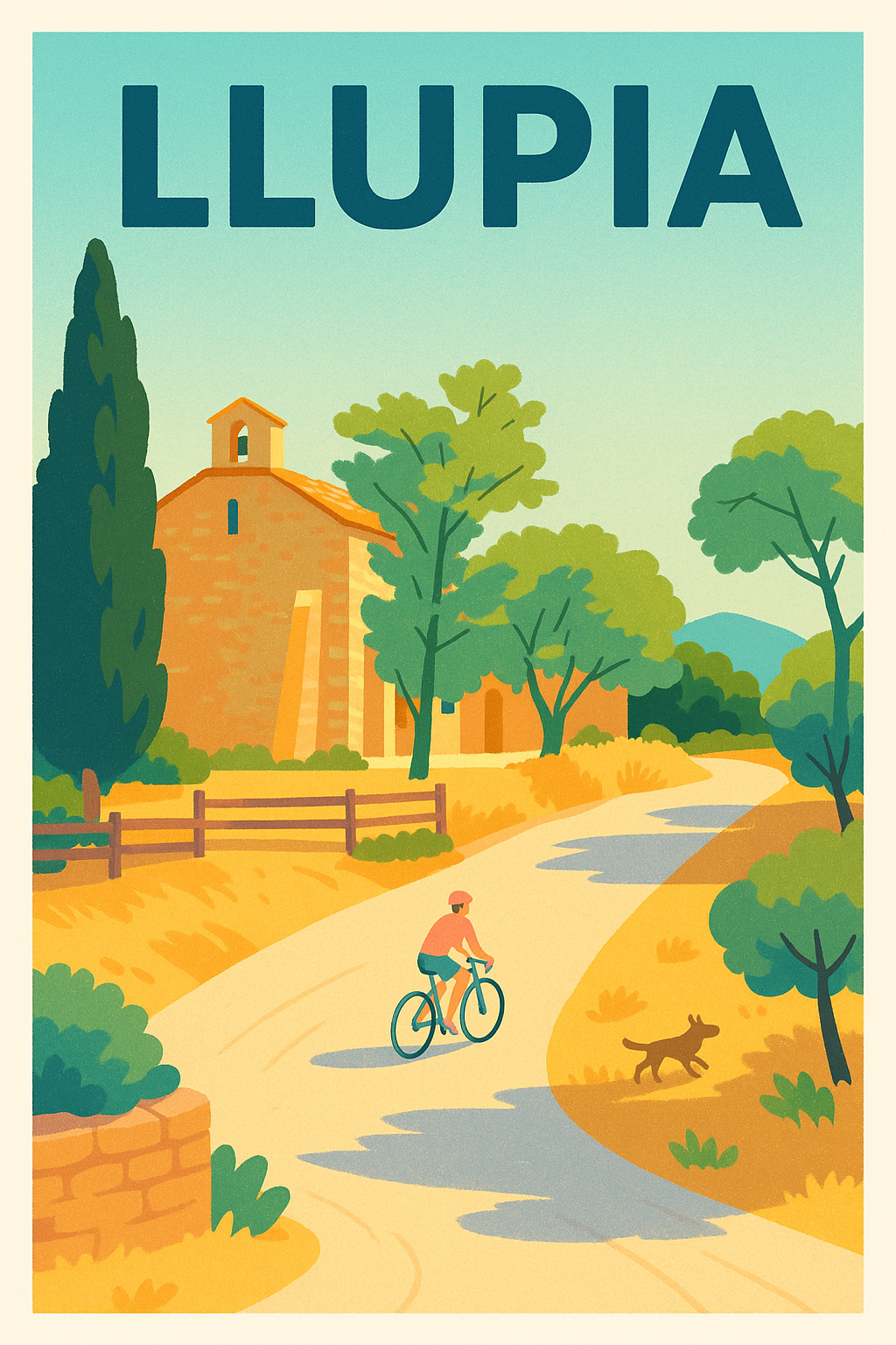 Affiche de Llupia - Évasion en douceur à vélo