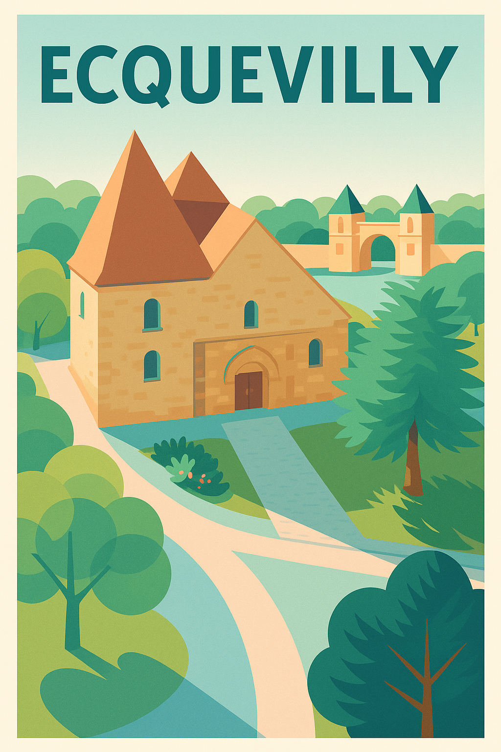 Affiche de Ecquevilly - L'élégance historique au cœur de la nature